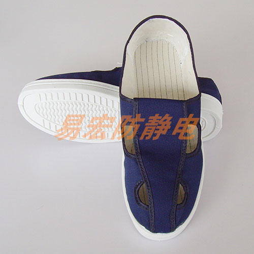 YH-604宝蓝帆布四孔鞋